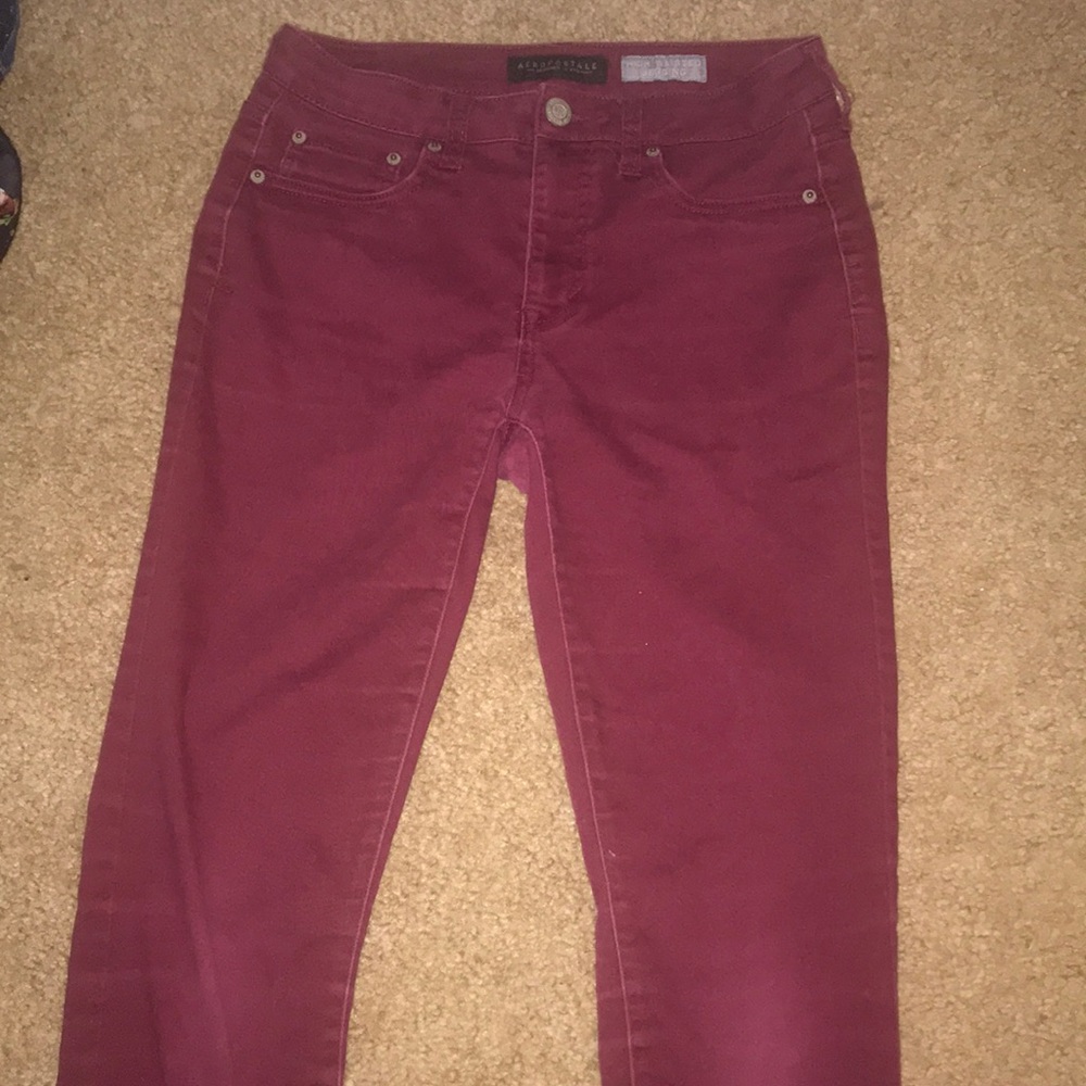 maroon aeropostale jeans